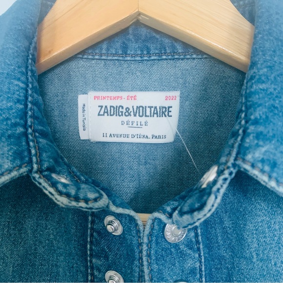 NWOT Zadig and Voltaire Thelmus Denim Jacket - Picture 12 of 13
